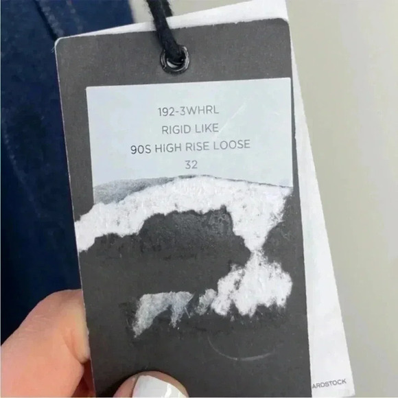 RE/DONE '90s High Rise Loose Dark‎ Wash High Rise Straight Leg Jean - Picture 9 of 10